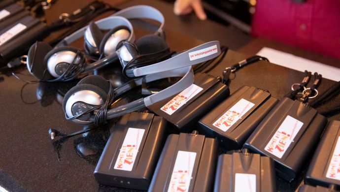 Audokastjes op een rij. 